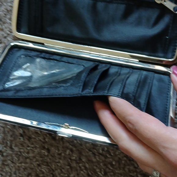 Purple multi animal print metallic wallet - Picture 9 of 17